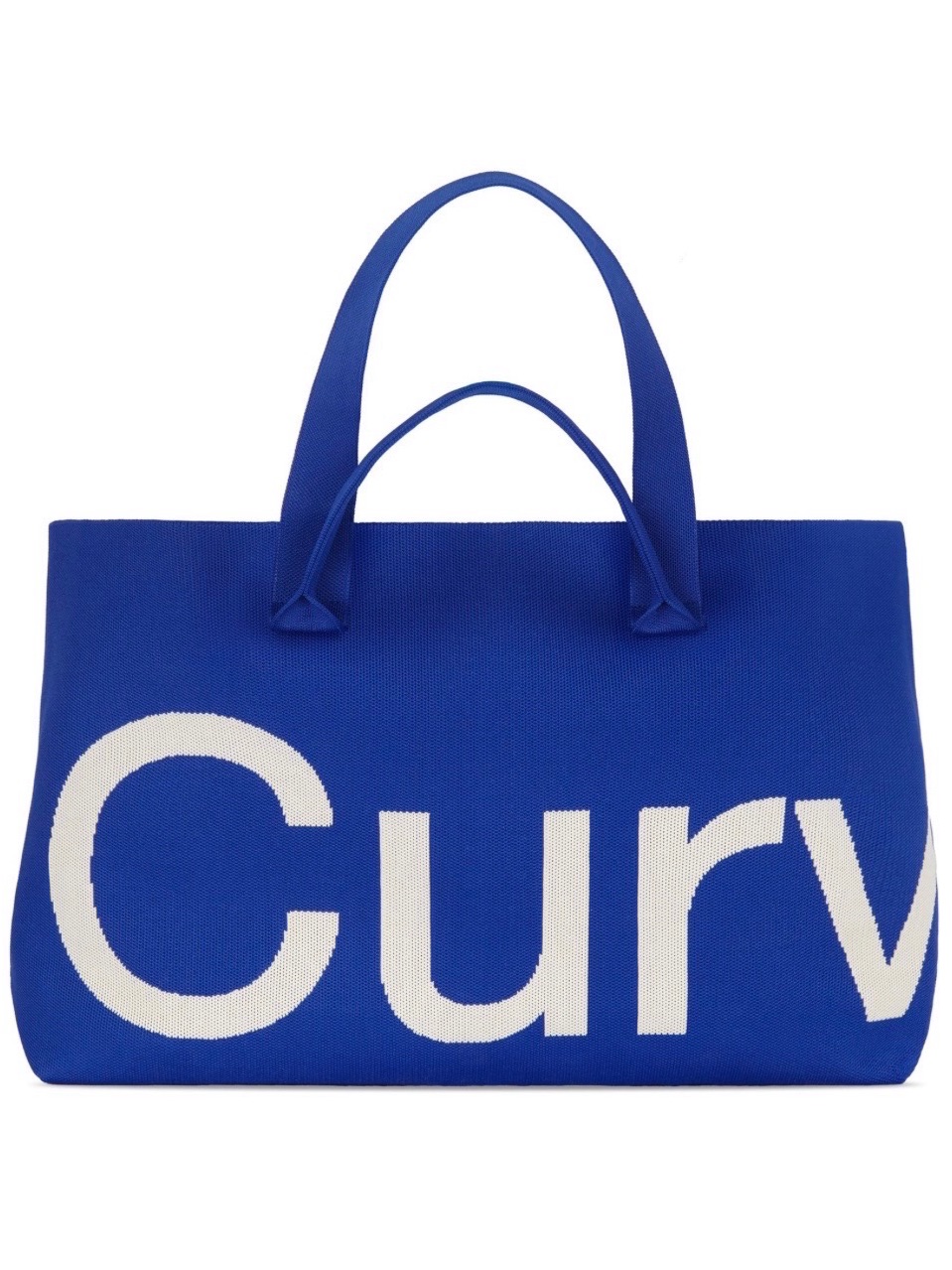 Brand New Sean Brown Curves Knit Tote Sapphire